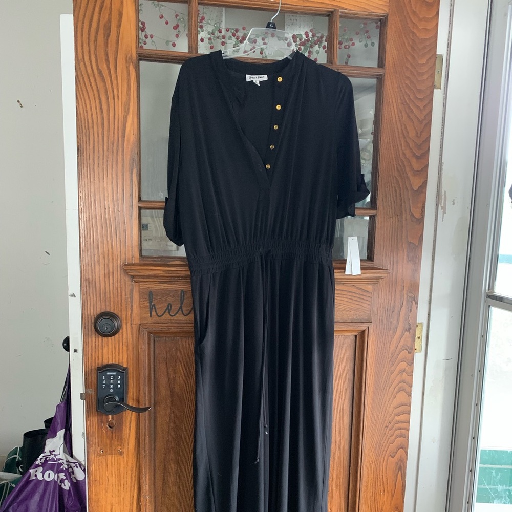 Black Shortsleeve Jumpsuit